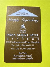 Hotel key card, India Regent Hotel Bangkok Thailand Key Card picture