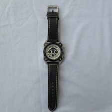 Pre-Owned Police Hellcat Men's Chronograph Watch  Black Leather picture