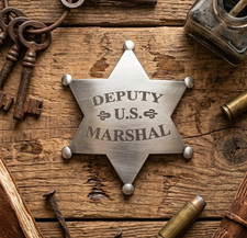 US Marshal Badge Old West Western Movie John Wayne True Grit Wild West Badge picture