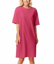 Womens Sleepwear T-shirt Sleepshirt Beach Cover Tee Night Gown Cotton Colors Top picture