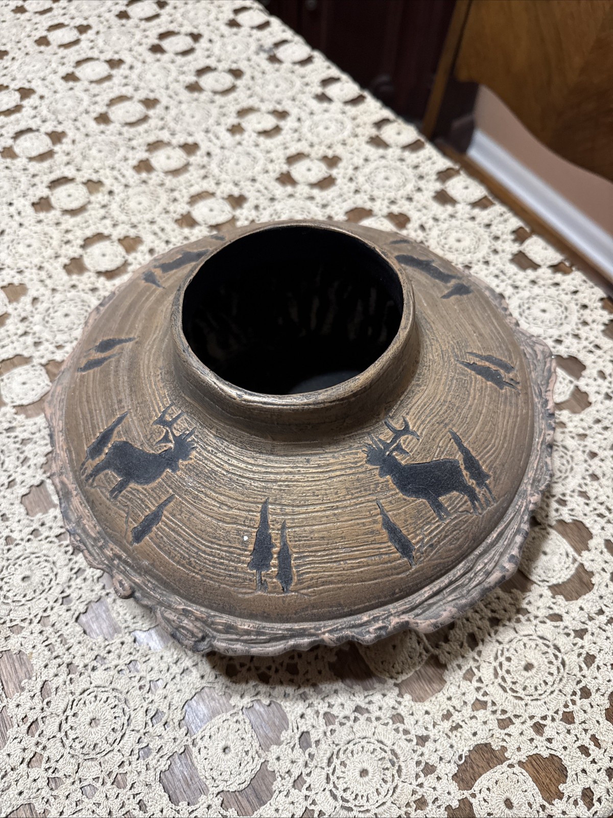 Southwest Rustic Handmade Pottery Piece EUC Southwest Rustic Handmade Pottery Piece EUC