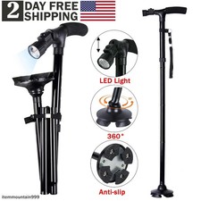 New Folding Walking Cane with LED Light Adjustable Walking Stick picture