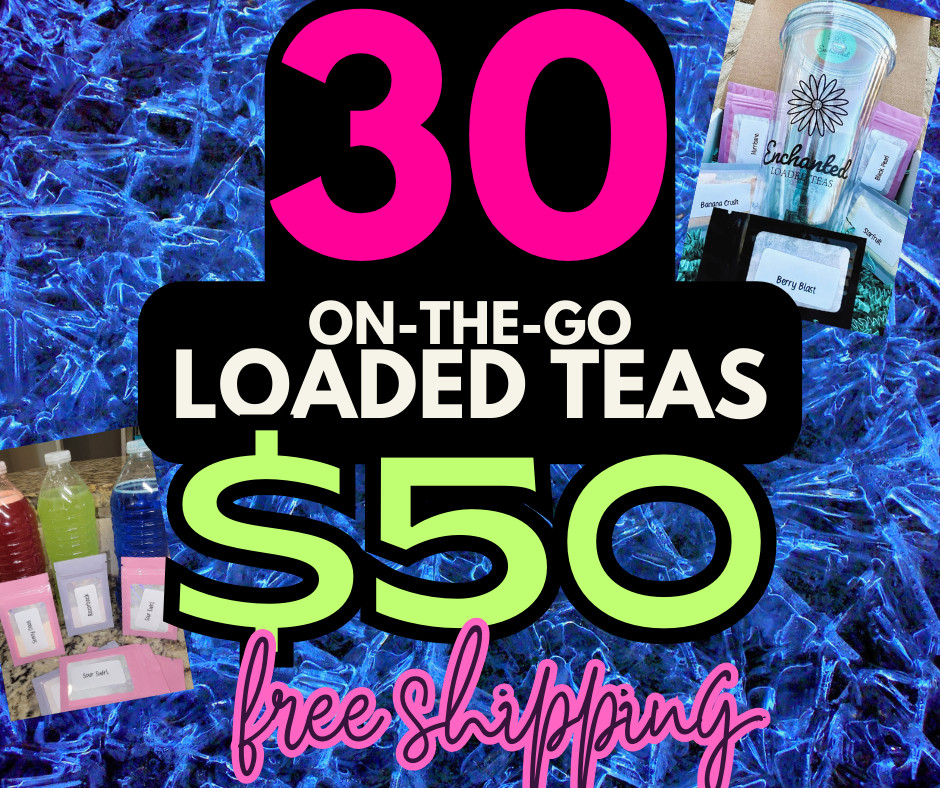 Loaded Tea Kit 30 drinks for 50 Flavored Sugar Free Caffeinated Energy Drink Loaded Tea Kit 30 drinks for 50 Flavored Sugar Free Caffeinated Energy Drink