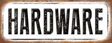 Hardware Metal Sign, Garage, Craft Room, Rustic, Retro picture