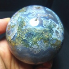 RARE 445.6G Natural Polished Colorful Agate Stone Ball Reiki Healing A453 picture