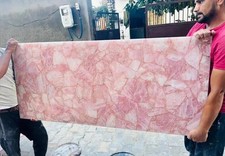 Natural Rose Quartz Slabs Of Good Quality / Rose Quartz Tiles To Make Slabs picture