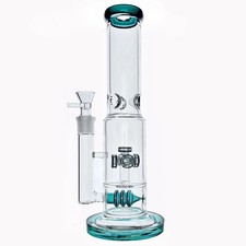 13" Heavy Glass Bong Percolate Bongs Smoking Hookah Water Pipe 14mm bowl picture