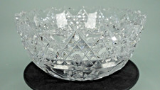 Estate 8” American Brilliant Period Crystal Glass Cut Bowl picture