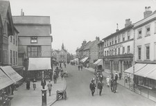 Bury St Edmunds Suffolk Hotel Town Centre Street Scene People Vtg. Photo 19thC. picture