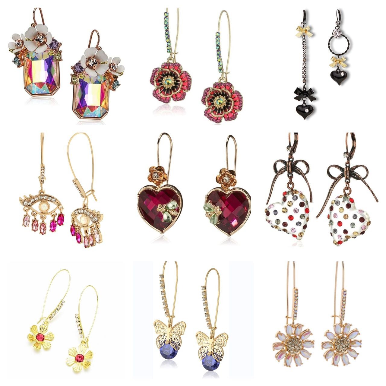 Betsey Johnson Earrings 9PCs Bundle Set | Versatile Styles | Fast US Shipping Betsey Johnson Earrings 9PCs Bundle Set | Versatile Styles | Fast US Shipping