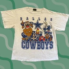 90s Dallas Cowboys Football Team Looney Tunes Graphic T shirt Vtg HN7808 picture
