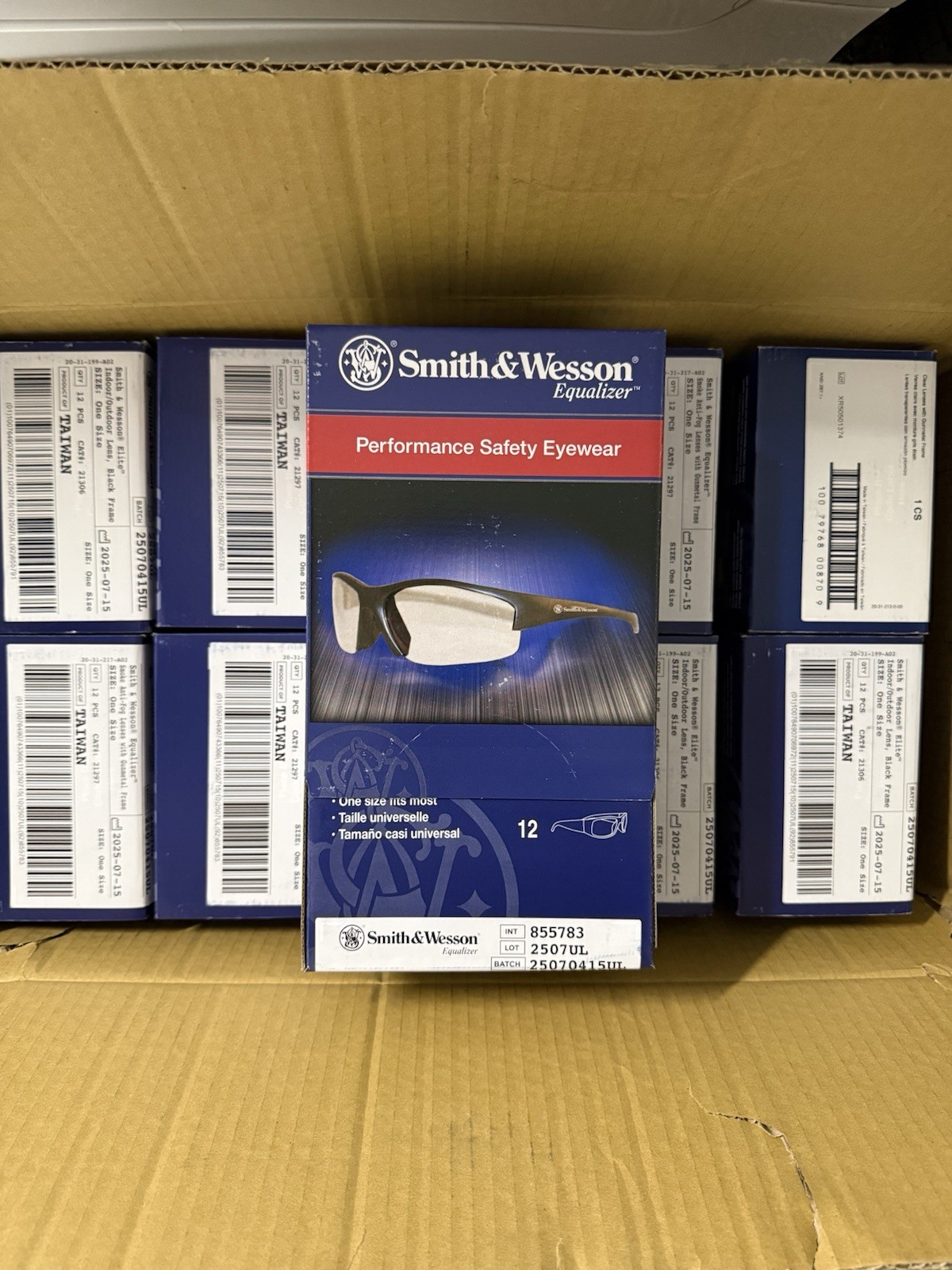 Smith and Wesson Equalizer Safety Glasses Gunmetal Frame And Smoke Lens 12 Pack