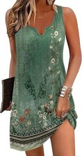 Women's Sleeveless Tank Nightgown V Neck Soft Lightweight Sleepwear S-XXL picture