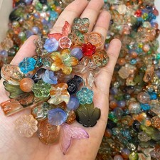 100g Glass beads lot jewelry making mix variety bead supplies Read Description picture