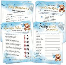 Baby Shower Games for Boy Girl, 4 Fun Games for 25 Guests, Who Knows Mommy picture