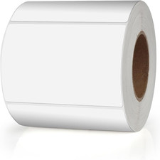 White Rectangle Labels 3" X 2" Color Coding Stickers Roll 500 Pcs picture
