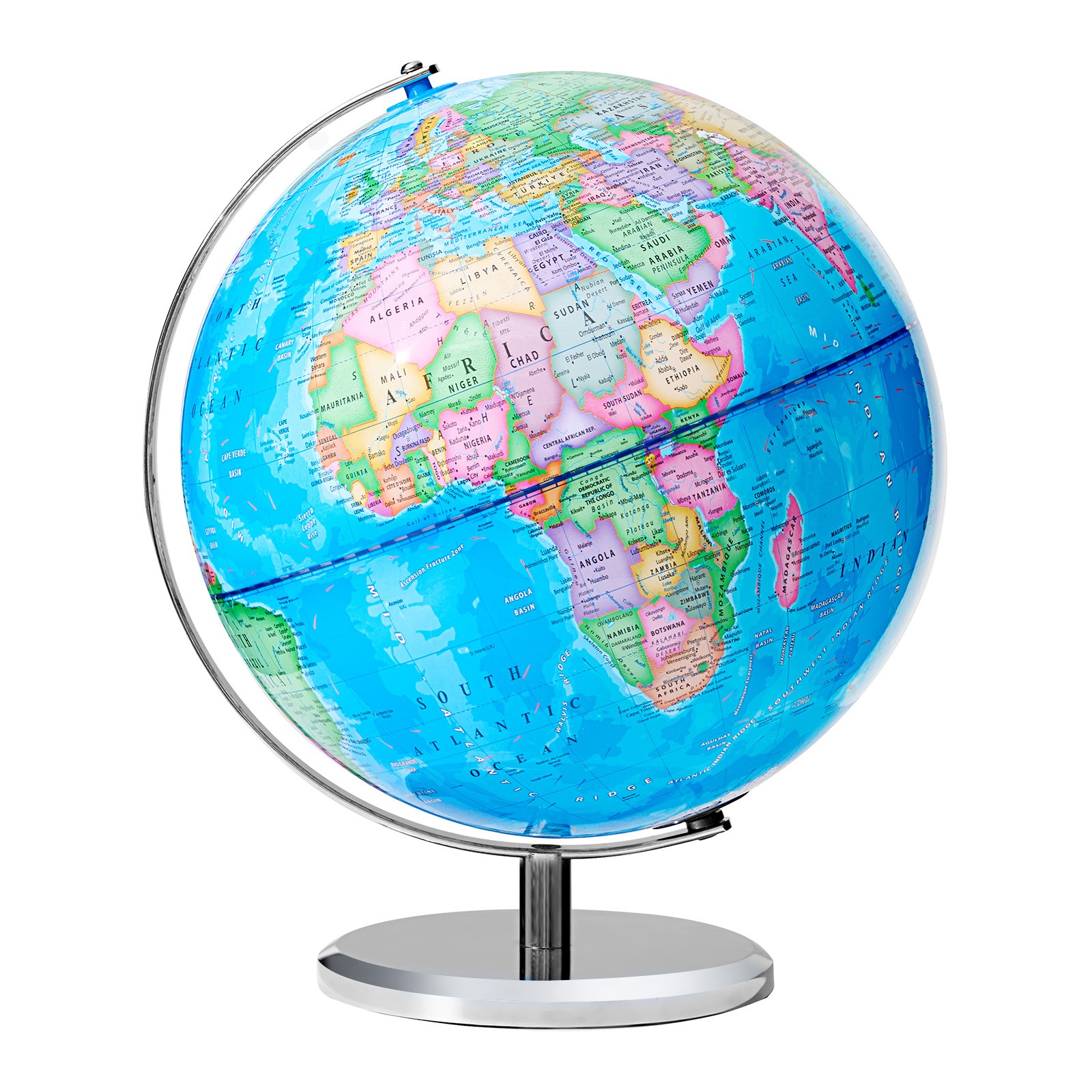 13'' World Globe Metal Stand Earth Ocean Rotating World Map Geography Desktop 13'' World Globe Metal Stand Earth Ocean Rotating World Map Geography Desktop