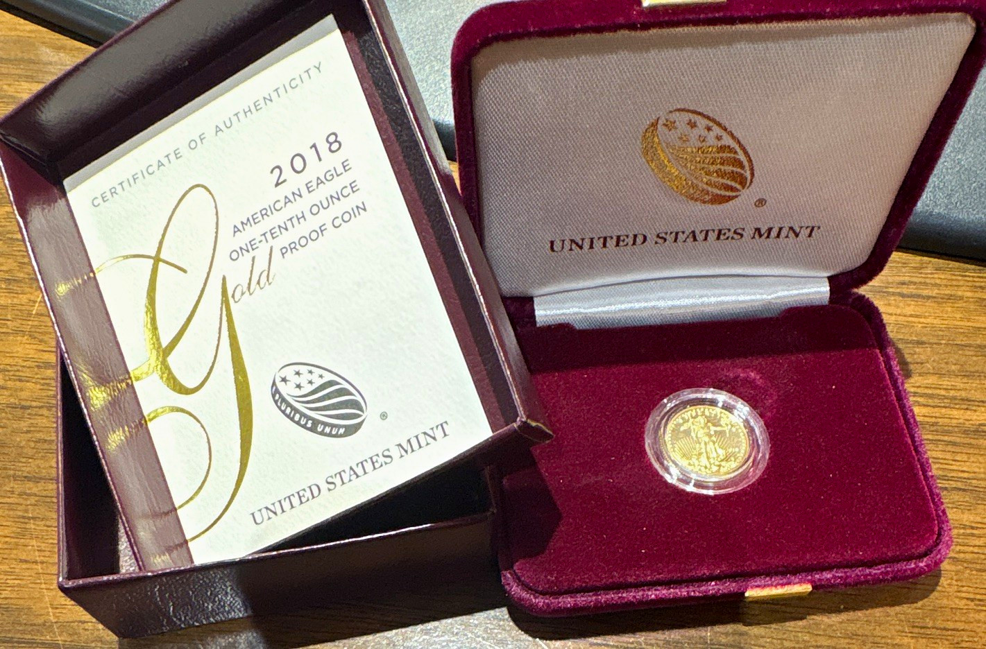 American Eagle 2018 $5 Gold Proof Coin West Point 0.9999 Fine Commemorative