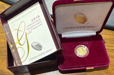 American Eagle 2018 $5 Gold Proof Coin West Point 0.9999 Fine Commemorative picture