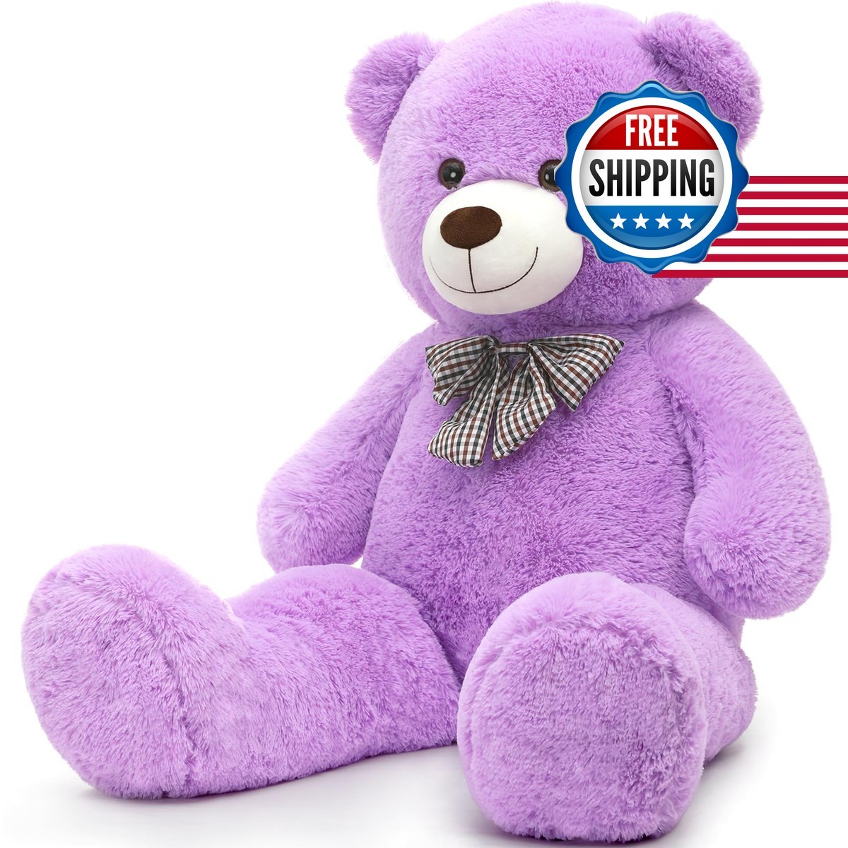 MorisMos Large Teddy Bear 39 Inch Giant Stuffed Bear Plush Purple