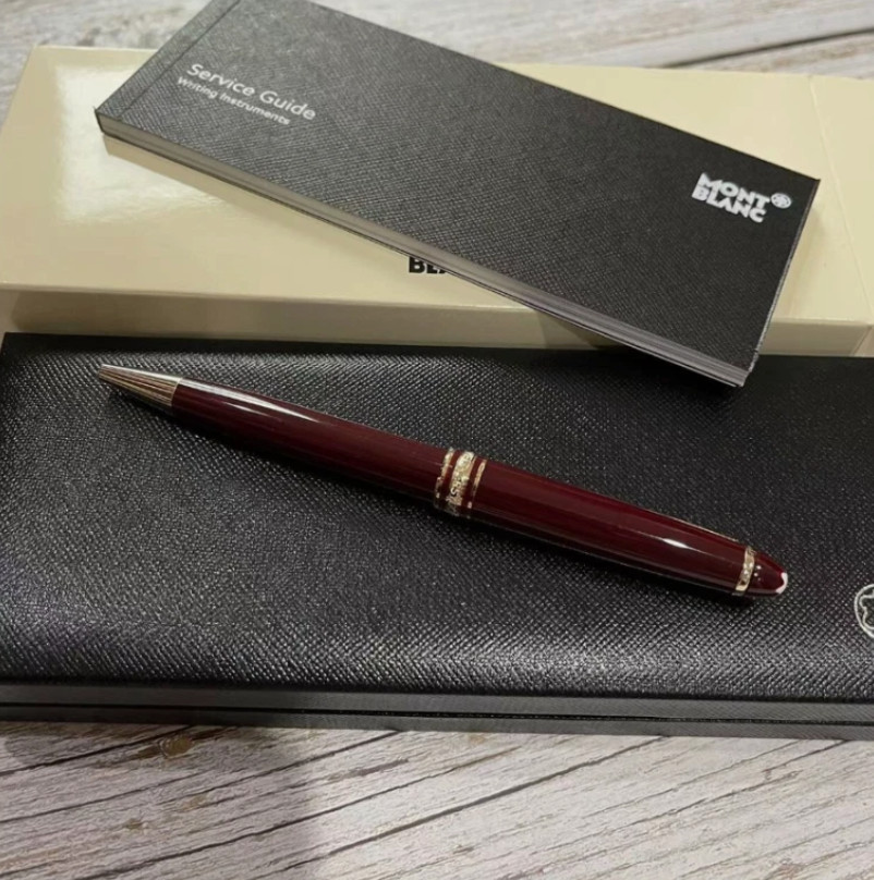 Montblanc Meisterstück 164 Classique Ballpoint Pen Burgundy Gold Trim New Box Montblanc Meisterstück 164 Classique Ballpoint Pen Burgundy Gold Trim New Box