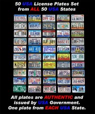 50 UNITED STATES LICENSE PLATES SET NUMBER TAG USA LOT + 1 BONUS GRAPHIC PLATE! picture