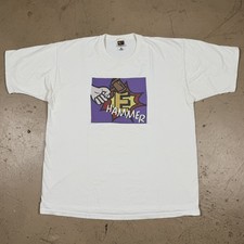 Vintage E Hammer Online Auction Promo Graphic T Shirt Internet 90s White Size XL picture