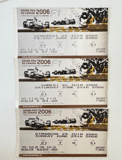 Formula one F1 Grand Pix DU CANADA 2006 Villeneuve, Monteal 3 Pass Tickets Stubs picture