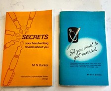 Vintage M.N. Bunker Handwriting Analysis Books Lot Graphology Marriage Secrets picture