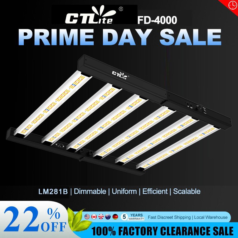 4000W LED Grow Light Full Spectrum 4x4ft Coverage Dimmable Indoor Hydroponic Veg