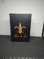 Paris France Fleur de Lis Secret Storage Stash Book Black Embroidered Gold (BSS8 picture