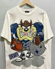 Dallas Cowboys Football Team Taz Funny Looney Tunes Rare T shirt HN7806 picture