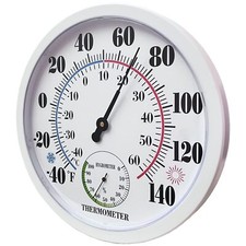 Indoor Outdoor Thermometer Large Wall Thermometer-Hygrometer Waterproof Does ... picture