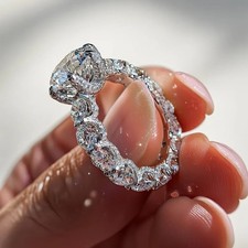 8.10Ct Round Cut Lab Grown Diamond Ring Solid 950 Platinum Engagement Gift picture