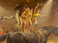 Laura Knight Allez Oop Circus Horse Acrobats British Figurative Painting picture