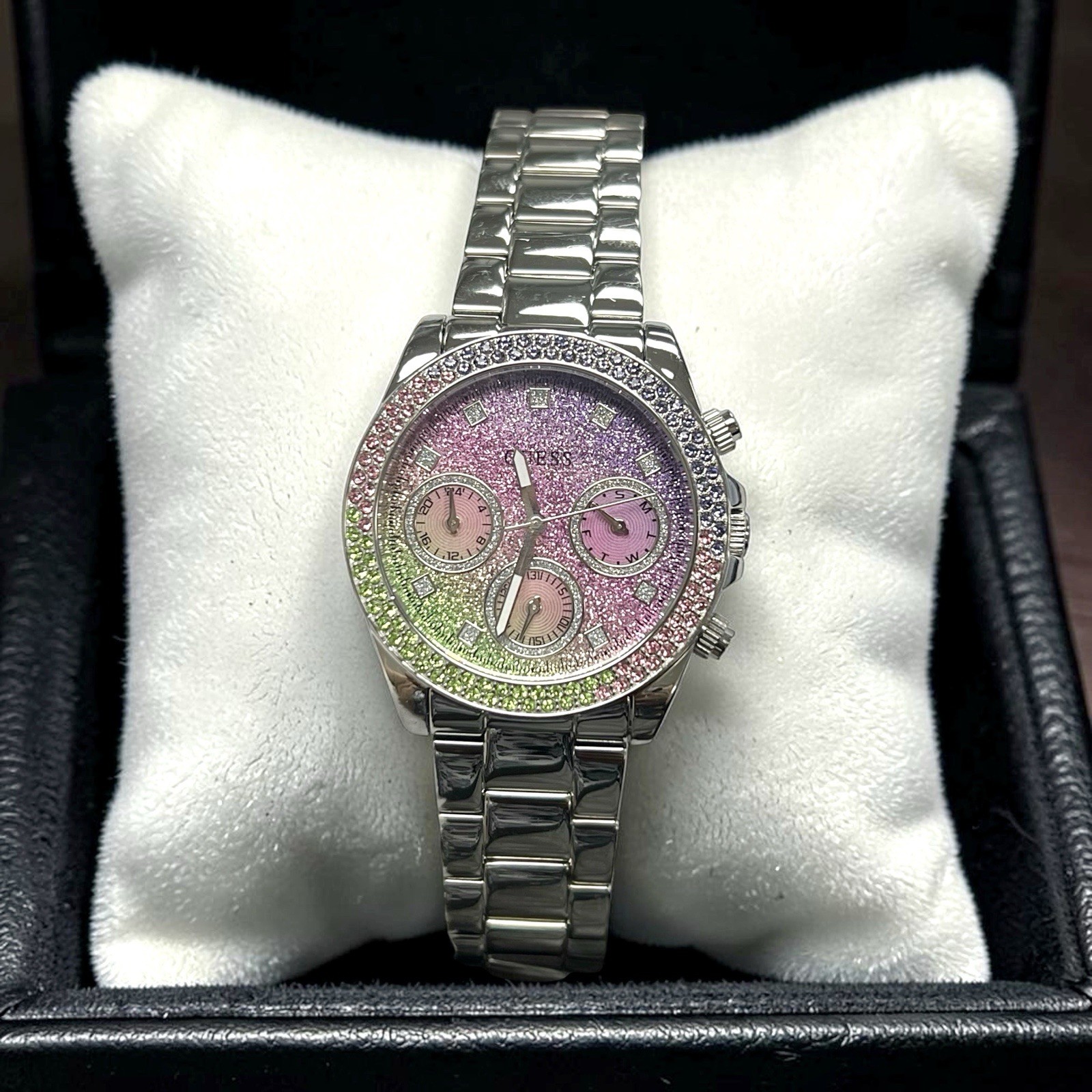 Guess GW0483L1 Sol Rainbow Glitter Dial Ladies Stainless Steel Watch Guess GW0483L1 Sol Rainbow Glitter Dial Ladies Stainless Steel Watch