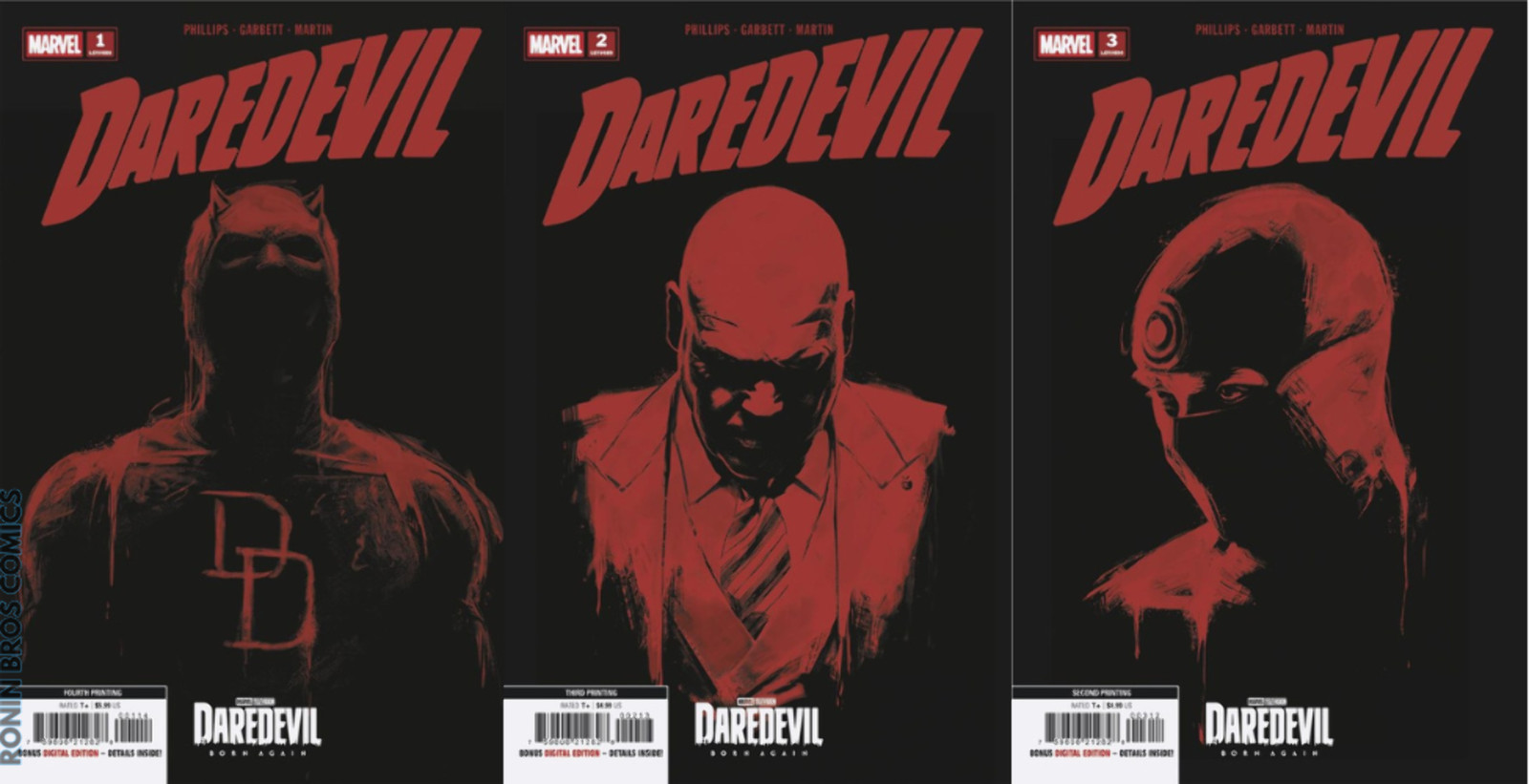 Daredevil #1 2 3 Marvel Television 4th 2nd 3rd Print Set (07/29/26) Daredevil #1 2 3 Marvel Television 4th 2nd 3rd Print Set (07/29/26)