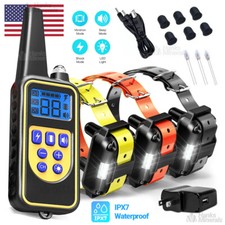 Dog Training Collar 3000FT Remote Rechargeable Shock PET Waterproof Trainer picture