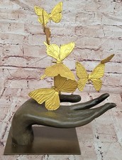 Genuine Bronze Contemporary Art Sculpture Flying Away Butterflies by Milo Figure picture