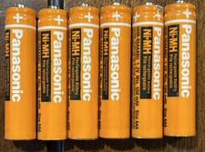 Panasonic AAA Rechargeable Batteries HHR-55AAABU NI-MH  6 PACK NEW! picture