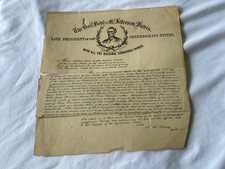 CIVIL WAR JEFFERSON DAVIS BAIL BOND SIGNERS CIRCULAR 1867 TWO PIECES picture