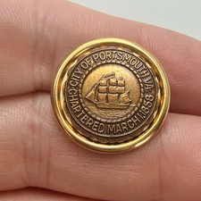 City of Portsmouth Virginia Chartered March 8 1858 Seal Lapel Pin Vintage picture