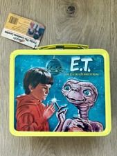 1982 Aladdin E.T. The Extraterrestrial Metal Lunchbox Thermos New with Tags! picture