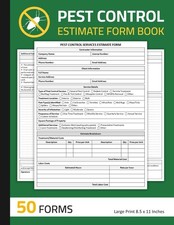 Pest Control Estimate Form Book: Pest Control Services Estimating Sheets | Pesti picture