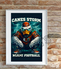 Miami Hurricanes Canes Storm Art Print 11x17 College Sports Wall Art picture