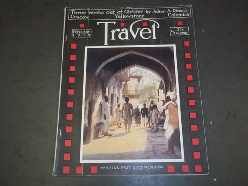1915 FEBRUARY THE TRAVEL MAGAZINE - STREET IN NATIVE QUARTER DELHI - II 2242