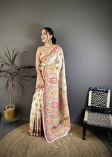 Designer Sari Bollywood Bridal Silk Saree Blouse South Indian Ethnic Ready made picture
