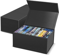 2 Pack Blu Ray DVD Storage Box for Movies and Video Games picture
