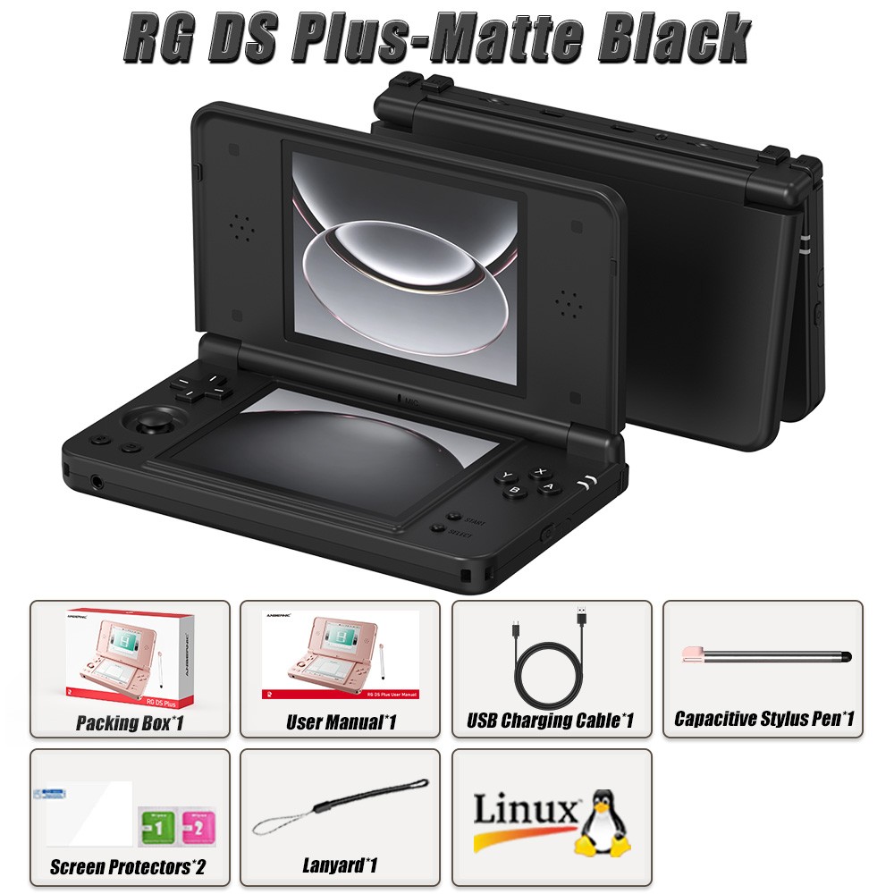 ANBERNIC RG DS Plus Dual-Screen Retro Handheld Game Console Linux RK3568 Gifts