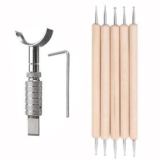 Adjustable Swivel Knife Leather Carving Tool with Indentation Pens for Gilding picture